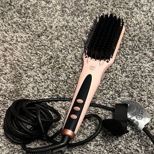 Lange Pink and Black Hair Straightening Brush